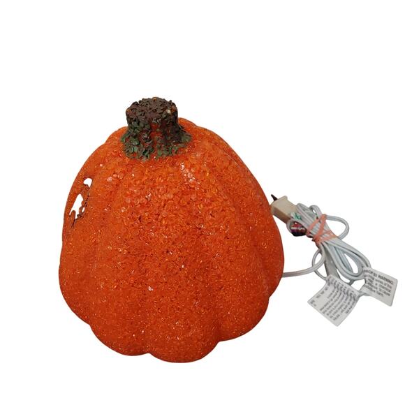 Vintage Seasons Melted Plastic Popcorn Jack O Lantern Light Up Pumpkins Lot Of 3 - Picture 14 of 16